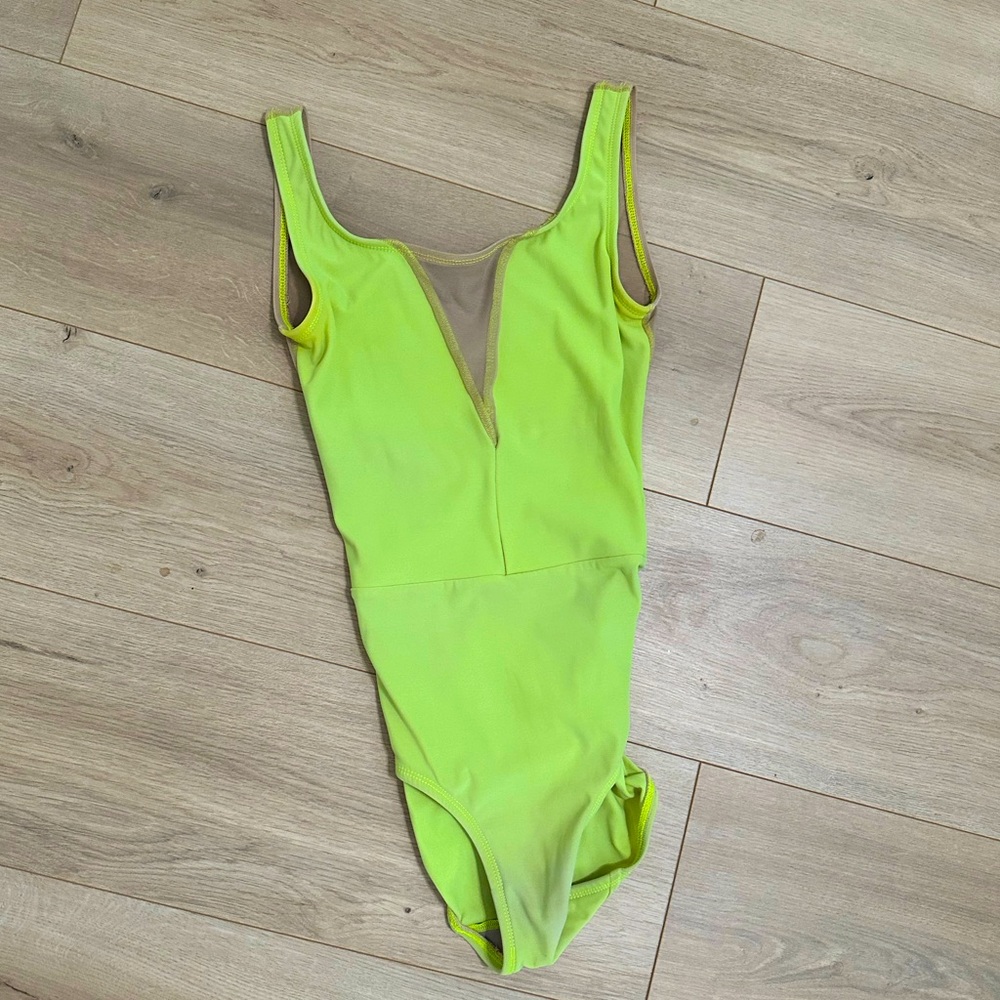 Custom Leotard Neon Yellow Size Medium